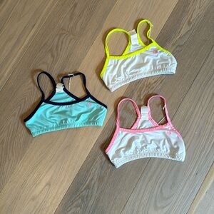 Girls set athleisure Briana sports bras bundle, size s, EUC, racer back style